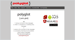 Desktop Screenshot of polyglotprogramminginc.com