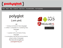 Tablet Screenshot of polyglotprogramminginc.com